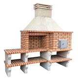 thumbnail of BBQ OVEN - Churrasqueira com bancada, produzida em tijolo e cimento refratário, com forno em barro - 242x90x240cm