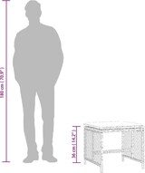 thumbnail of vidaXL Gartenhocker mit Kissen 4 Stk., Hocker mit abnehmbarem waschbarem Bezug, Gartenstuhl mit Stahlrahmen, Sitzhocker Gartenmöbel, Beige Poly Rattan