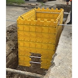 thumbnail of Blindage de fouille léger modulable "légo" - kit 4 (2x1x0.65m) - plast'up rotomoulage - JAUNE