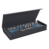 thumbnail of GEDORE Steckschlüssel-Satz 1/4"+1/2" 52-teilig, TC 19-20-MU-10