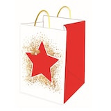 thumbnail of Gifty king, sacchetti regalo di natale per panettone (non incluso), in carta, 24x24x35,confezioni da 12 pezzi, 6 modelli assortiti, multicolore