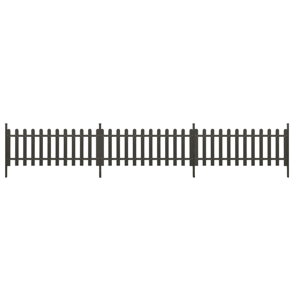 vidaXL Hek met palen 3 st 614x80 cm HKC