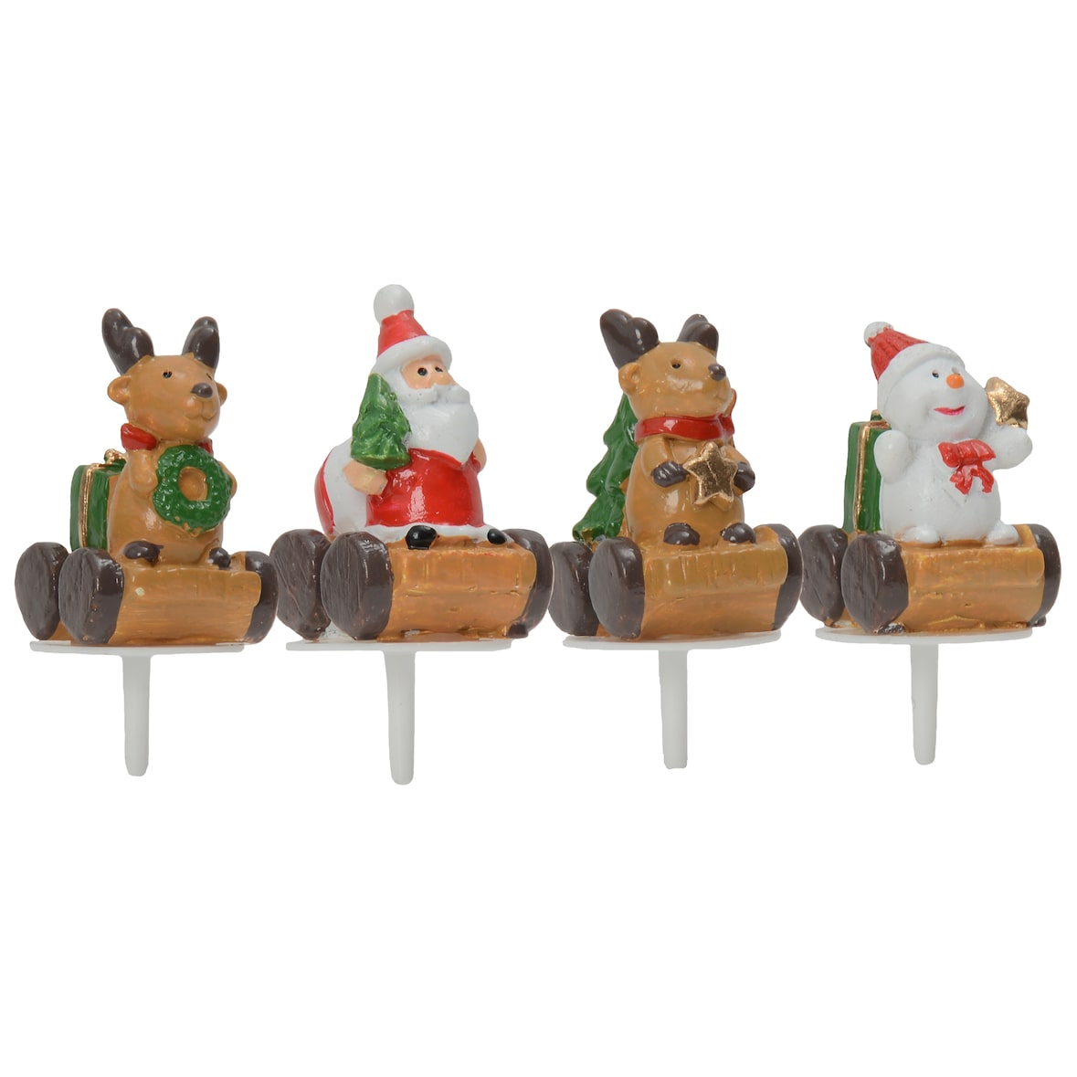 Wagons de Noël - H. 4 cm x204 pcs - Décorations pour gâteaux - Mondo Déco