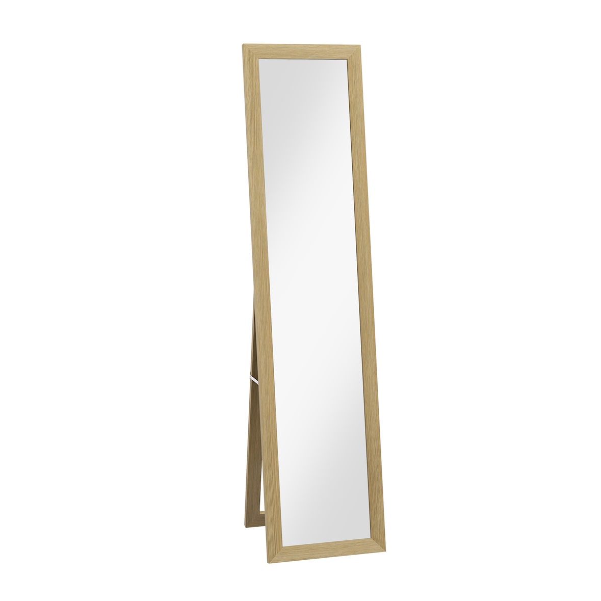 HOMCOM espejo de cuerpo entero 37x157 cm espejo de pie espejo de pared forma rectangular con marco de madera decorativo para salón dormitorio pasillo