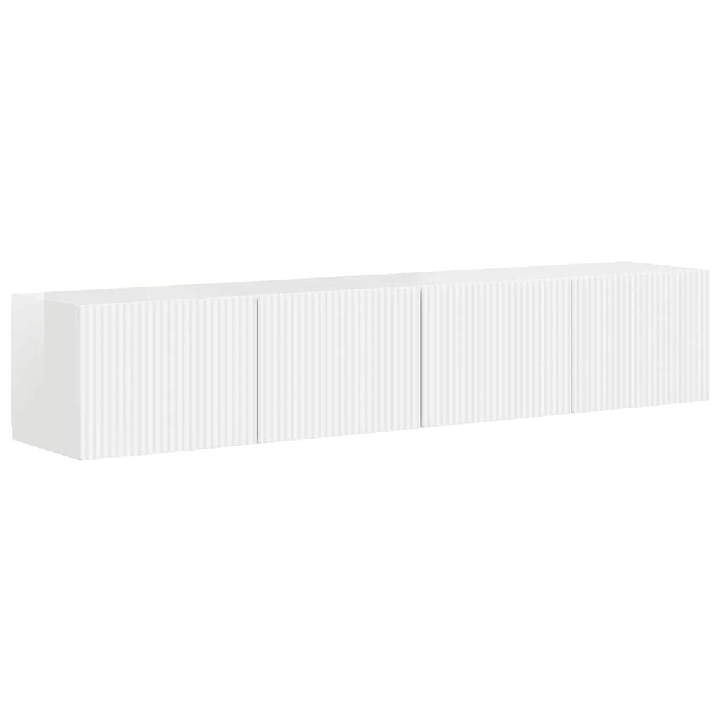 vidaXL TV-Wandschrank 2 pcs Glänzend Weiß 60 x 31 x 29,5 cm