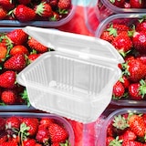thumbnail of Envases para alimentos take away apto microondas, tapa con bisagra. Pack 50 unidades Fabricados en plástico PP y reutilizables. 1000 ml