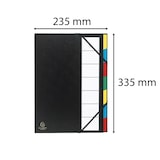 thumbnail of Exacompta - Réf. 55321E - Carton de 6 trieurs Ordonator  - avec élastiques - 7 compartiments - dim 23,5x 33,5 cm - pour A4 - couleur noir