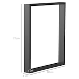 thumbnail of HOMCOM juego de 2 patas de mesa de acero 60x72 cm patas rectangular de mesa para muebles de bricolaje industrial con tornillos y protectores de suelo