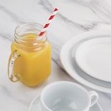 thumbnail of 1000 Fiesta Green Kompostierbare Papiertrinkhalme | rot geringelt