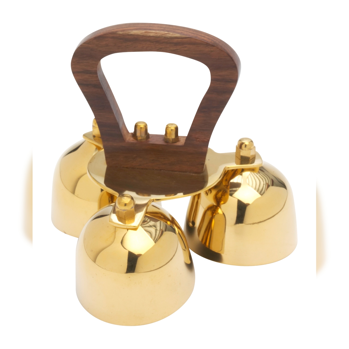 Altarglocke 3-Klang m.Holzgriff, , Messing, gold