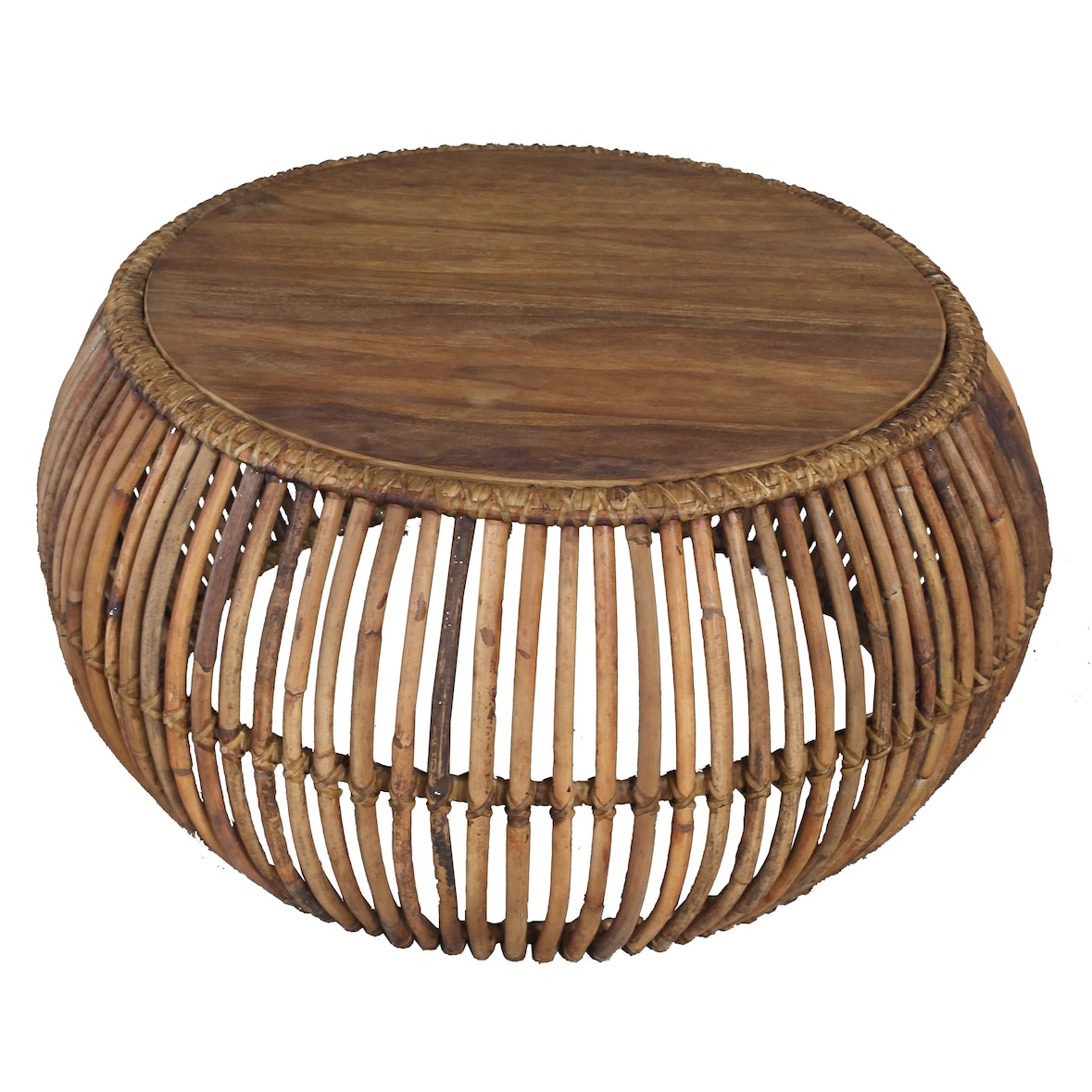 SIT Möbel Mesa de centro | L 80 x An 80 x Al 40 cm | natural | 05329-04 | serie RATTAN