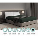 thumbnail of DoubleDry Hoeslaken Jersey 180 x 200 cm - 100% katoen - donker groen
