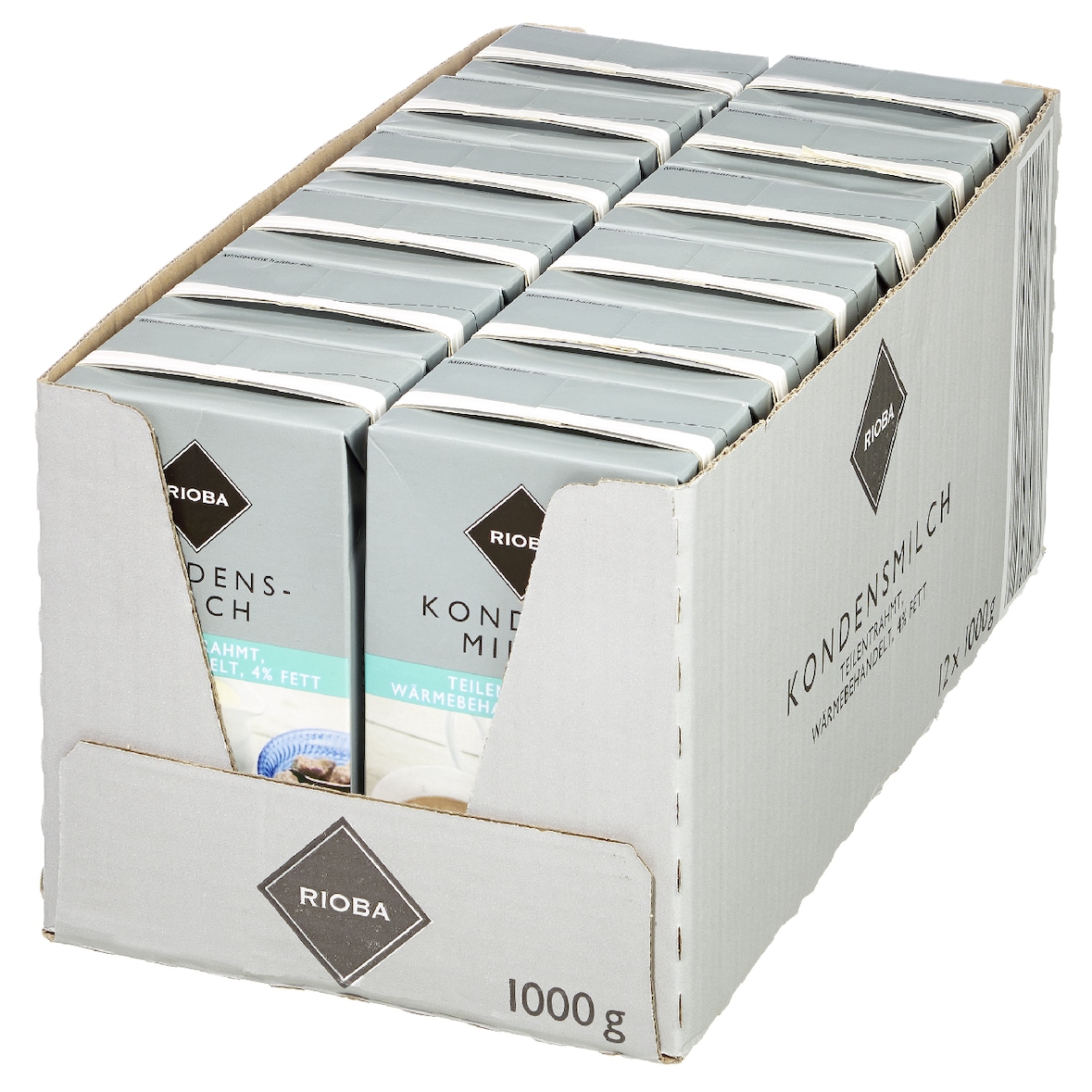 RIOBA Kondensmilch 4 % Fett 12 x 1 kg (12 kg)