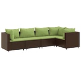thumbnail of vidaXL 5-tlg. Garten-Lounge-Set mit Kissen Braun Poly Rattan