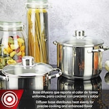 thumbnail of Magefesa Dux - Batería de Cocina, 7 Piezas, Fabricada en Acero Inoxidable 18/10, Compatible con Todo Tipo de Fuego, Inducción, Apta Lavavajillas