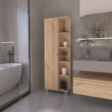 thumbnail of Columna de baño urano en Melamina, con cinco estantes externos y cuatro estantes internos.