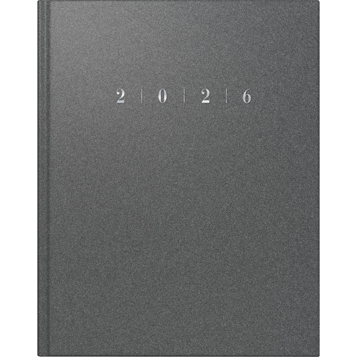 Buchkalender Managerkalender TM 20,5x26cm 1 Woche/2 Seiten Kunstleder Reflection grau 2026.