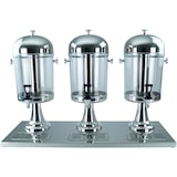 thumbnail of Saft-Dispenser Getränkedispenser Saftspender 3 x 8 Liter Standfuss silberfarbig