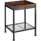 thumbnail of tectake Table d’appoint ROCHESTER 41,5x41x56cm - Bois foncé industriel, rustique - 404265