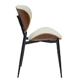 thumbnail of Lot de 2 chaises visiteurs Enid recouvertes de similicuir ou de tissu Noyer / Crème/Similicuir