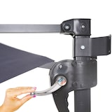 thumbnail of Wandschirm Casoria, Ampelschirm Balkonschirm Sonnenschirm, 3m neigbar, Polyester Alu/Stahl 9kg ~ grau