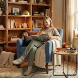 thumbnail of Fauteuil Kioni corduroy blauw