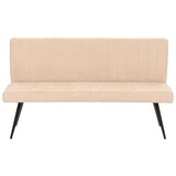 thumbnail of Sitzbank | HxBxT 90x160x60cm | Sitzhöhe 48cm | Rückenlehne Stoff/Textil Chenille Metall 160cm | Creme-Beige | Esszimmerbank Bank Polsterbank