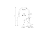 thumbnail of Franke Edelstahl Hochdruck Armatur Eos Neo J mit Auszugsbrause Anthrazit