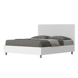 thumbnail of Letto Matrimoniale con rete 160x200 struttura bianco frassino testata Nobilitato/Similpelle bianco Level