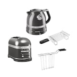 thumbnail of KitchenAid Artisan Frühstücksset inkl. Wasserkocher 5KEK1522, 2 Scheiben Toaster 5KMT2204 und Brötchenaufsatz