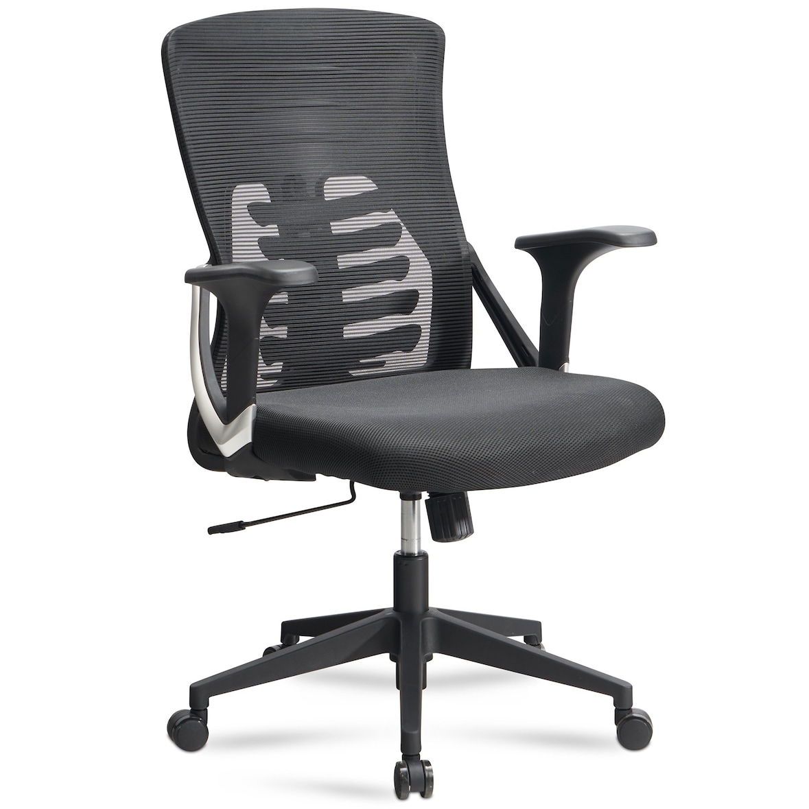 Ergonomischer Bürostuhl | Atmungsaktiver Drehstuhl mit Mesh-Netzrücken | 4-fach Lordosenstütze & Wippmechanik | Höhenverstellbar | Kadima Design