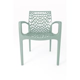 thumbnail of Fauteuil Saphir en polypropylène de haute qualité, coloris Vert Frosty, empilable. Marque Grandsoleil. Dimensions : 56,5x55x81 cm.
