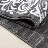 thumbnail of Carpetsale24 Kurzflor Teppich 120x170 cm, Modern Mäander Design in Grau Weiß, ideal für Wohnbereich, Jugendzimmer oder Essplatz