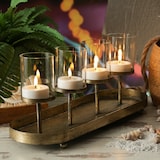 thumbnail of Kerzenständer Advent Kerzenhalter Kerzentablettt Adventskranz gold