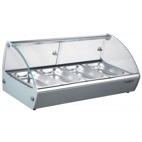 Vitrine chaude   4 x GN 1/3          Acier inoxydable 840x395x270mm COMBISTEEL