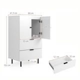 thumbnail of COSTWAY Holz Sideboard mit Metallbeinen, Buffetschrank, Aufbewahrungsschrank für Wohnzimmer, Esszimmer, Küche