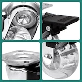 thumbnail of PRIOstahl Möbelrollen Transparente Rollen 50mm 2x Lenkrollen + 2x Bremsrollen