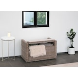 thumbnail of Panca contenitore M92 in rattan con cuscini 88cm ~ bianco