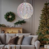thumbnail of WellHome - Leuchtende Metallic-Kugel mit 720 Micro-LEDs im gedrehten Design und Regenbogenlichtern, Ø40 cm