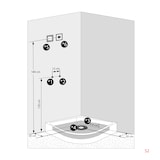 thumbnail of Dusche Duschkabine D26-EH-EA Duschtempel Sauna 130x130 cm OHNE 2K ScheibenVersiegelung
