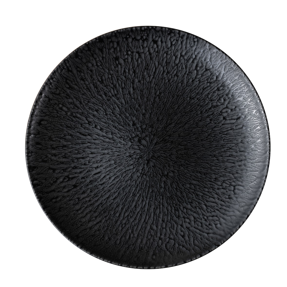 METRO PROFESSIONAL Piatto piano Narni, porcellana, Ø 27 cm, nero, 6 pezzi