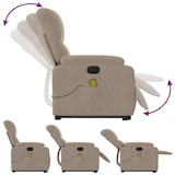 thumbnail of vidaXL Massagesessel Aufstehhilfe Elektrisch Taupe Mikrofasergewebe