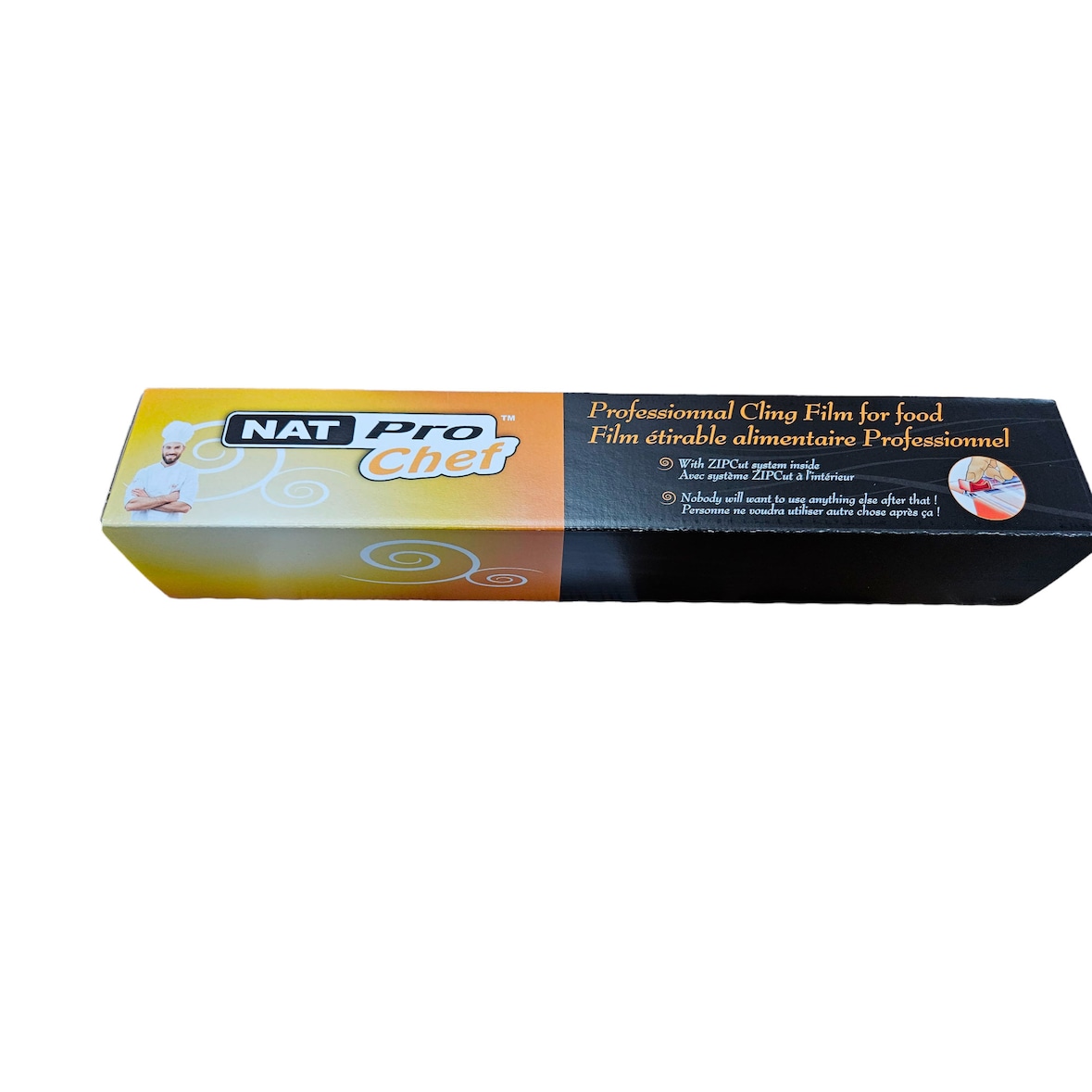 Nat Pro Chef - Film alimentaire étirable PRO - 45 cm x 300m - Système ZIP cut