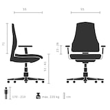 thumbnail of Schwerlaststuhl / Bürostuhl INSTRUCTOR T I Titan XXL Netzstoff / Stoff schwarz hjh OFFICE