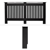thumbnail of ECD Germany Heizkörperverkleidung Landhausstil 152x19x82 cm Schwarz, MDF lackiert, Heizungsverkleidung Heizkörperabdeckung für Wohnzimmer &