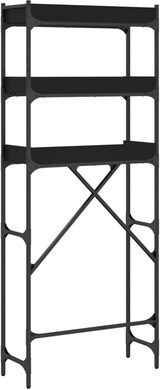 thumbnail of vidaXL Waschmaschinenregal Schwarz 67x25x163 cm Holzwerkstoff