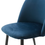 thumbnail of METRO PROFESSIONAL Gestoffeerde restaurantstoel Lika, set van 2, staal/polyester, donkerblauw/zwart