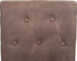 thumbnail of 2er-Set Esszimmerstuhl gepolstert | HxBxT 98x47x62cm | Sitzhöhe 42cm | Nieten | Stoff/Textil | dunkle Beine |  Braun | Stuhl Küchenstuhl