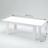thumbnail of Dmora Ausziehbarer Esstisch Natan, Ausziehbare Konsole bis zu 12 Sitzplätze, ausziehbare Konsole 100% Made in Italy, cm 160/210x90h75, Perlulme