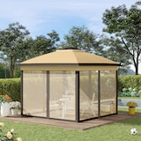 thumbnail of Outsunny Gazebo Pieghevole con zanzariera 3.3x3.3 m Beige